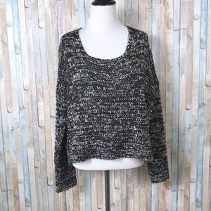 Lauren Vidal S Black Boxy Knit Sweater‎ Pullover